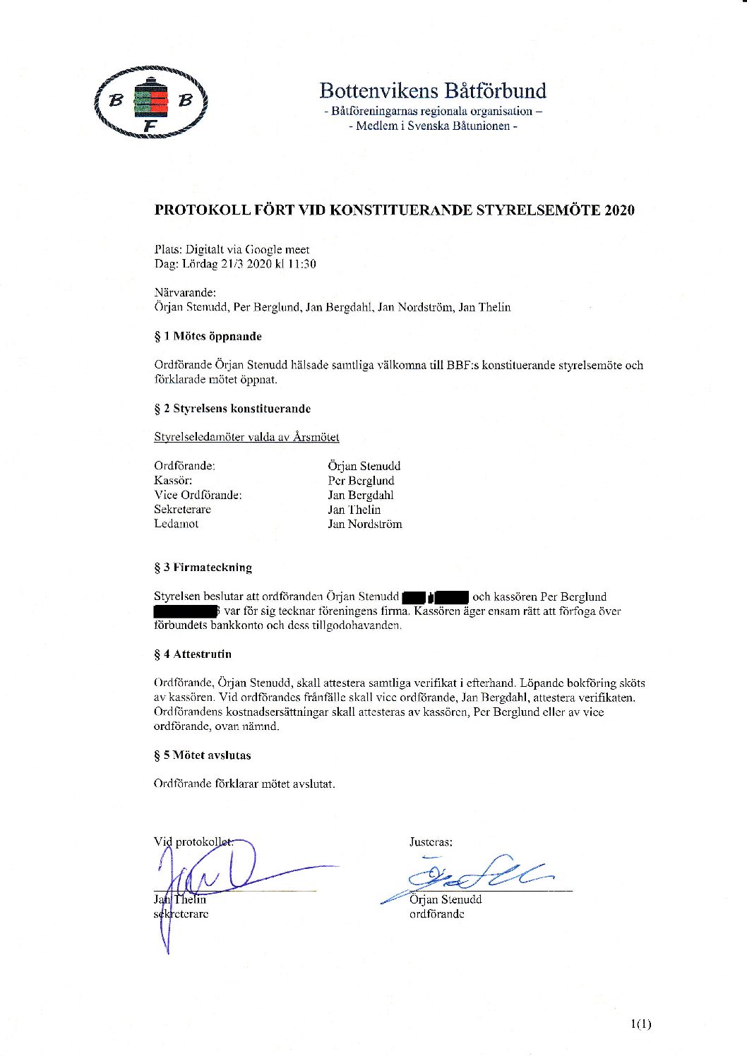BBF konstituerande styrelsemöte 2020-signed